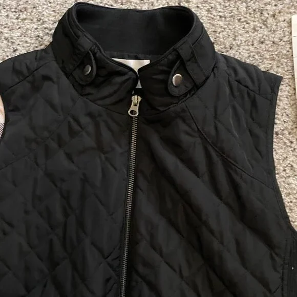 Market & Spruce women's black quilted vest, size M - Picture 9 of 10